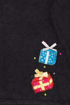 Vintage Black Tiara International Snowman With Presents Ugly Christmas Cardigan (2000s)