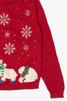 Vintage Red Heirloom Collectible Polar Bears Ugly Christmas Cardigan (2000s)