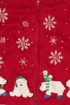 Vintage Red Heirloom Collectible Polar Bears Ugly Christmas Cardigan (2000s)