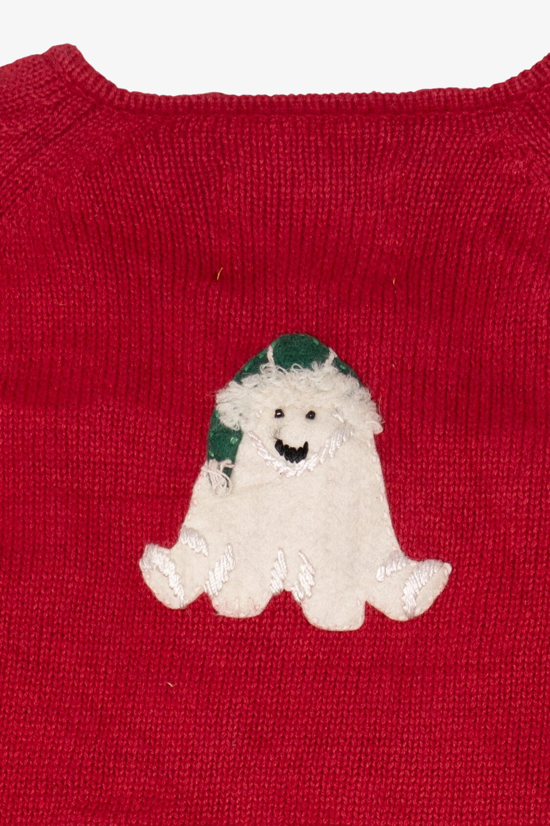 Vintage Red Heirloom Collectible Polar Bears Ugly Christmas Cardigan (2000s)