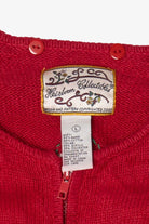 Vintage Red Heirloom Collectible Polar Bears Ugly Christmas Cardigan (2000s)