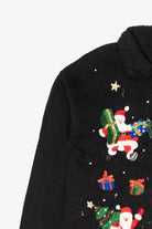 Vintage Black Carolina Colours Santa Ugly Christmas Cardigan (2000s)