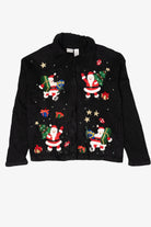 Vintage Black Carolina Colours Santas Ugly Christmas Cardigan (2000s)