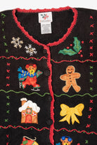 Vintage Black Nutcracker Ugly Christmas Cardigan (1990s)