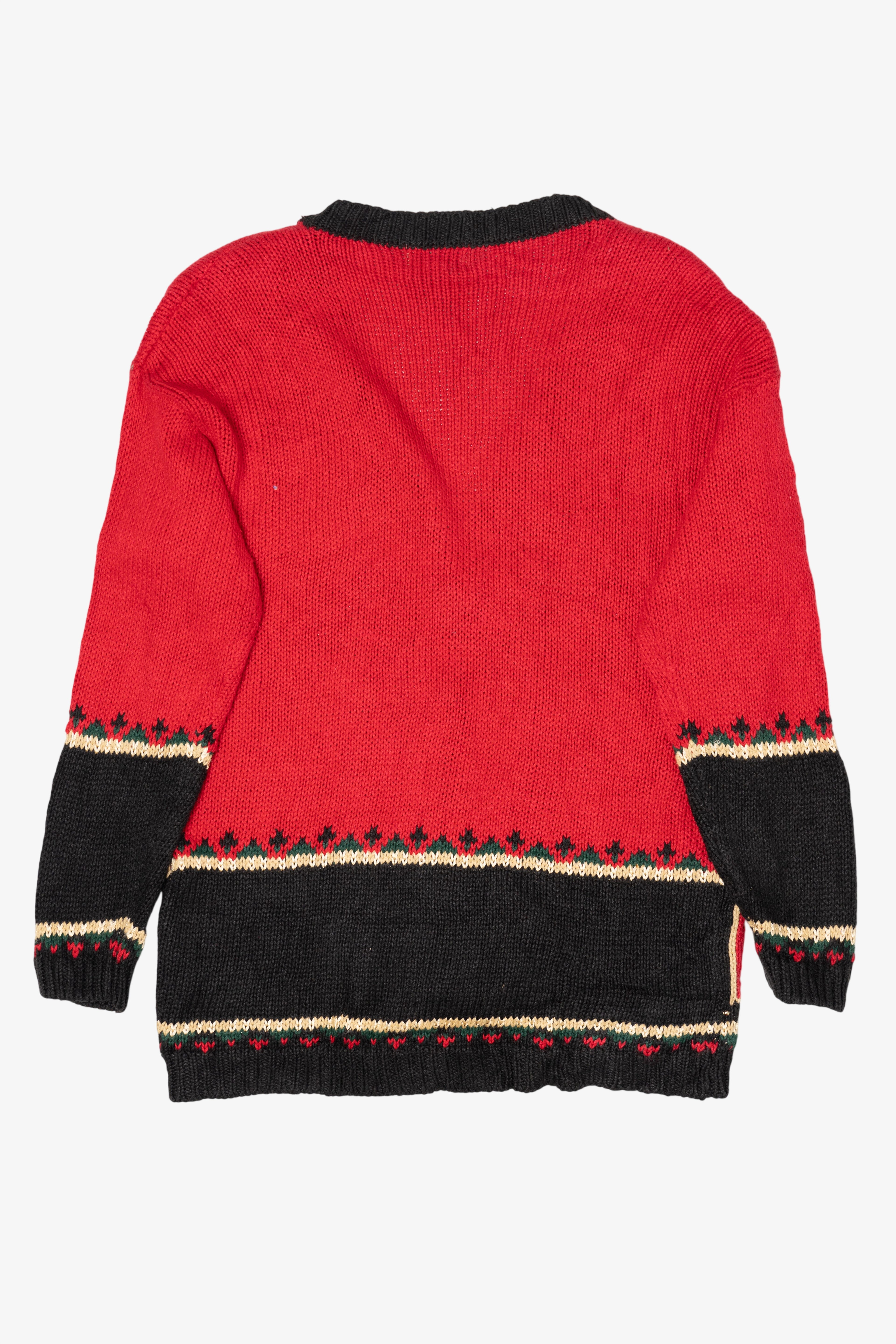 Vintage Red Lord Taylor "Noel" Ugly Christmas Cardigan (1990s)