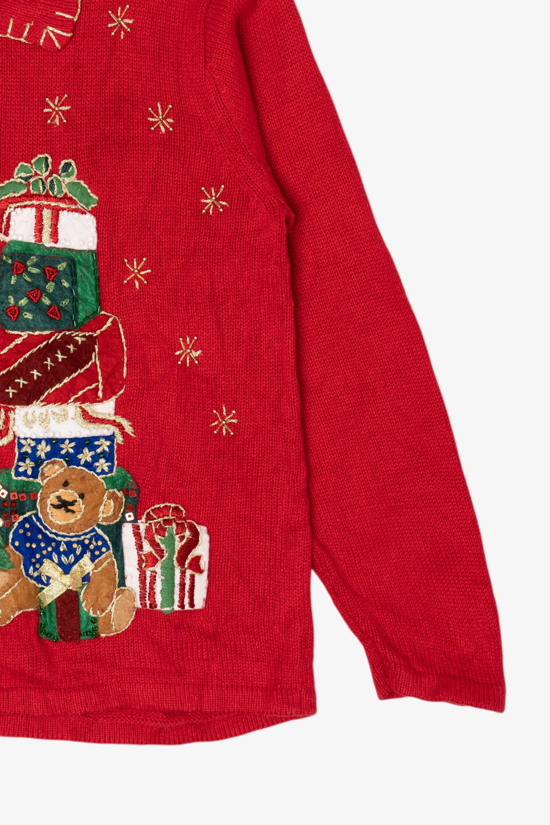 Vintage Red Tiara International Presents Ugly Christmas Cardigan (2000s)