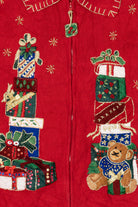 Vintage Red Tiara International Presents Ugly Christmas Cardigan (2000s)