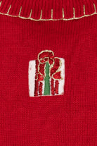 Vintage Red Tiara International Presents Ugly Christmas Cardigan (2000s)