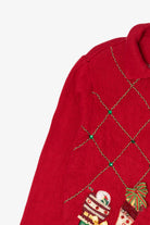 Vintage Red Heirloom Collectible Stockings Christmas Cardigan (2000s)