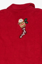 Vintage Red Heirloom Collectible Stockings Christmas Cardigan (2000s)