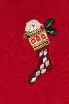 Vintage Red Heirloom Collectible Stockings Christmas Cardigan (2000s)
