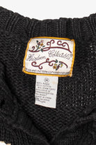 Vintage Black Heirloom Collectibles "Noel" Ugly Christmas Cardigan (1990s)