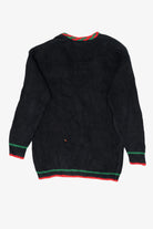 Vintage Hand Knit Black Marisa Christina Ugly Christmas Cardigan (1990s)