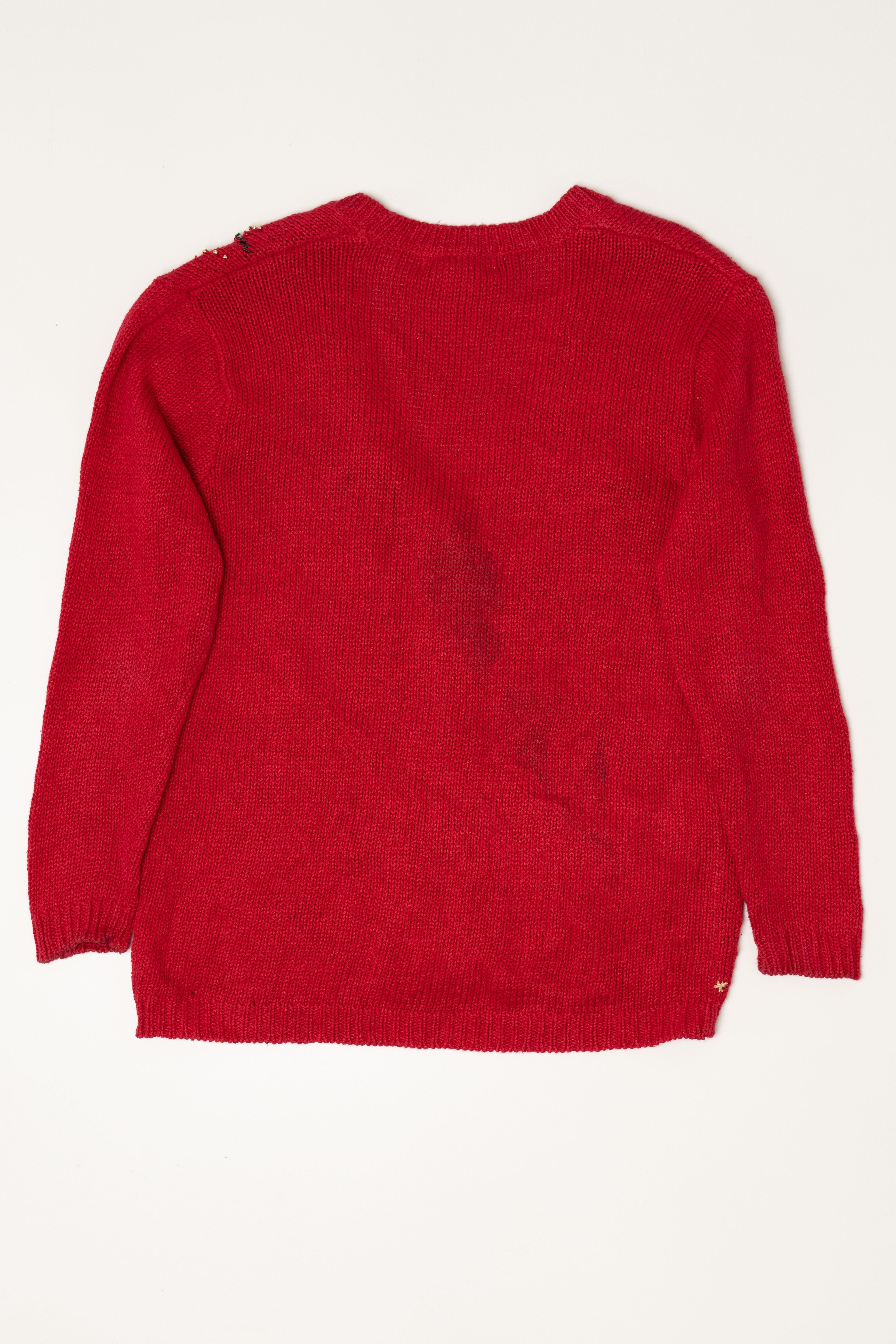 Vintage Red Petite Sophisticate Ugly Christmas Cardigan (1990s)