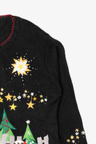 Vintage Black Arriviste Dogs Ugly Christmas Cardigan (1990s)