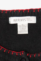 Vintage Black Arriviste Dogs Ugly Christmas Cardigan (1990s)