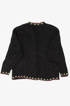 Vintage Black Tiara International Santa Ugly Christmas Cardigan (2000s)