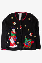 Vintage Santa Sleigh Christmas Cardigan (2000s)