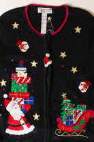 Vintage Santa Sleigh Christmas Cardigan (2000s)