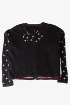 Vintage North Pole Reindeer Ugly Christmas Cardigan (1990s)