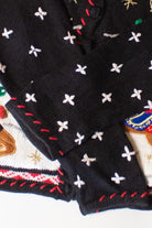 Vintage North Pole Reindeer Ugly Christmas Cardigan (1990s)