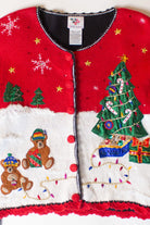 Vintage Bears and Tree Christmas Cardigan (1990s)
