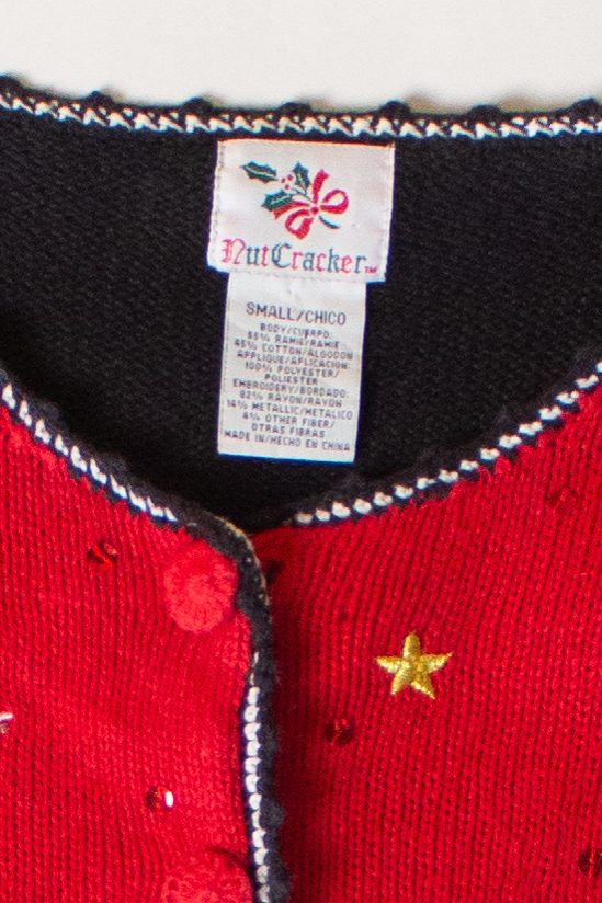 Vintage Bears and Tree Christmas Cardigan (1990s)