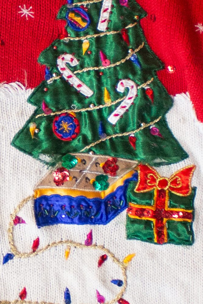 Vintage Bears and Tree Christmas Cardigan (1990s)