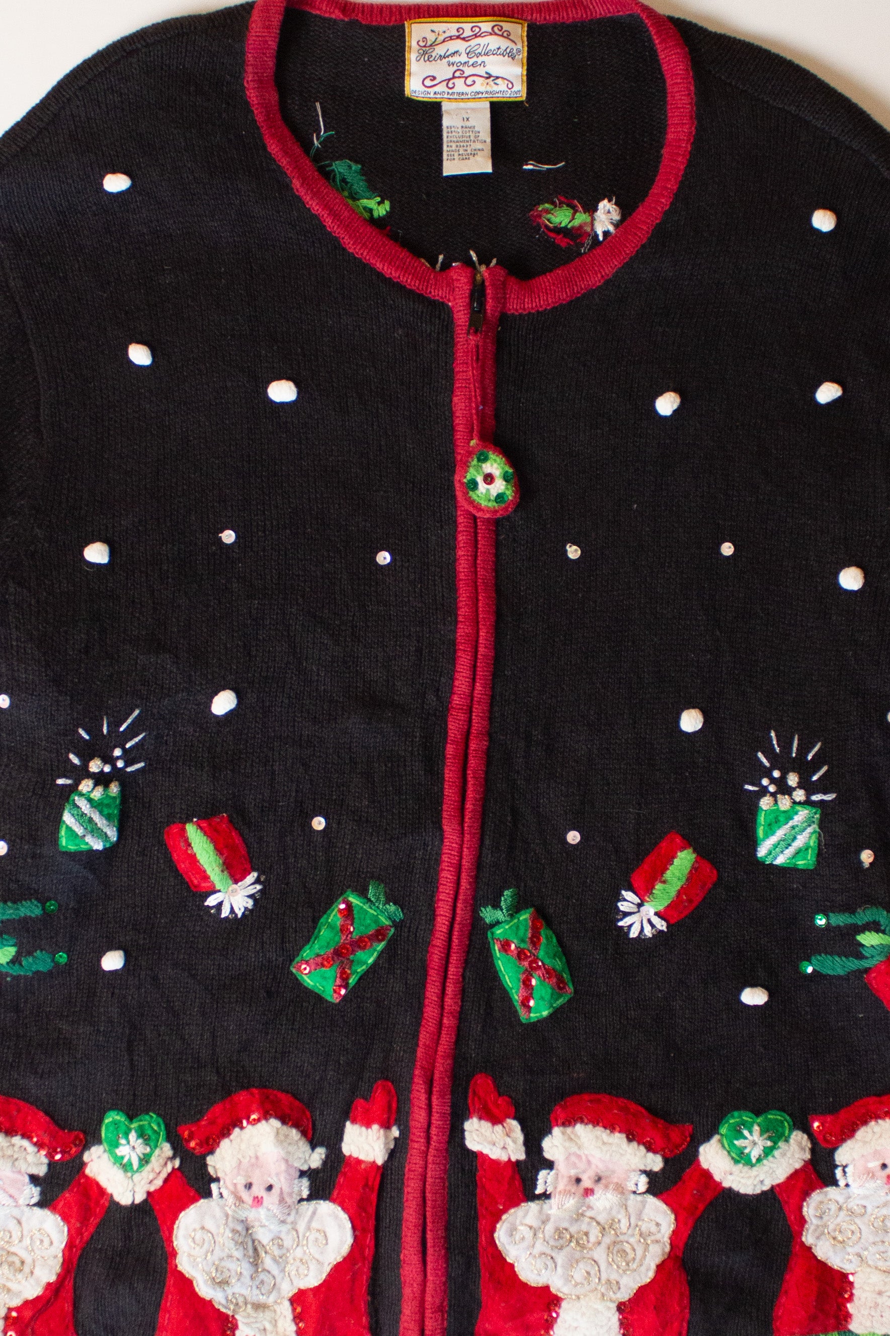 Vintage Santas Ugly Christmas Cardigan (1990s)