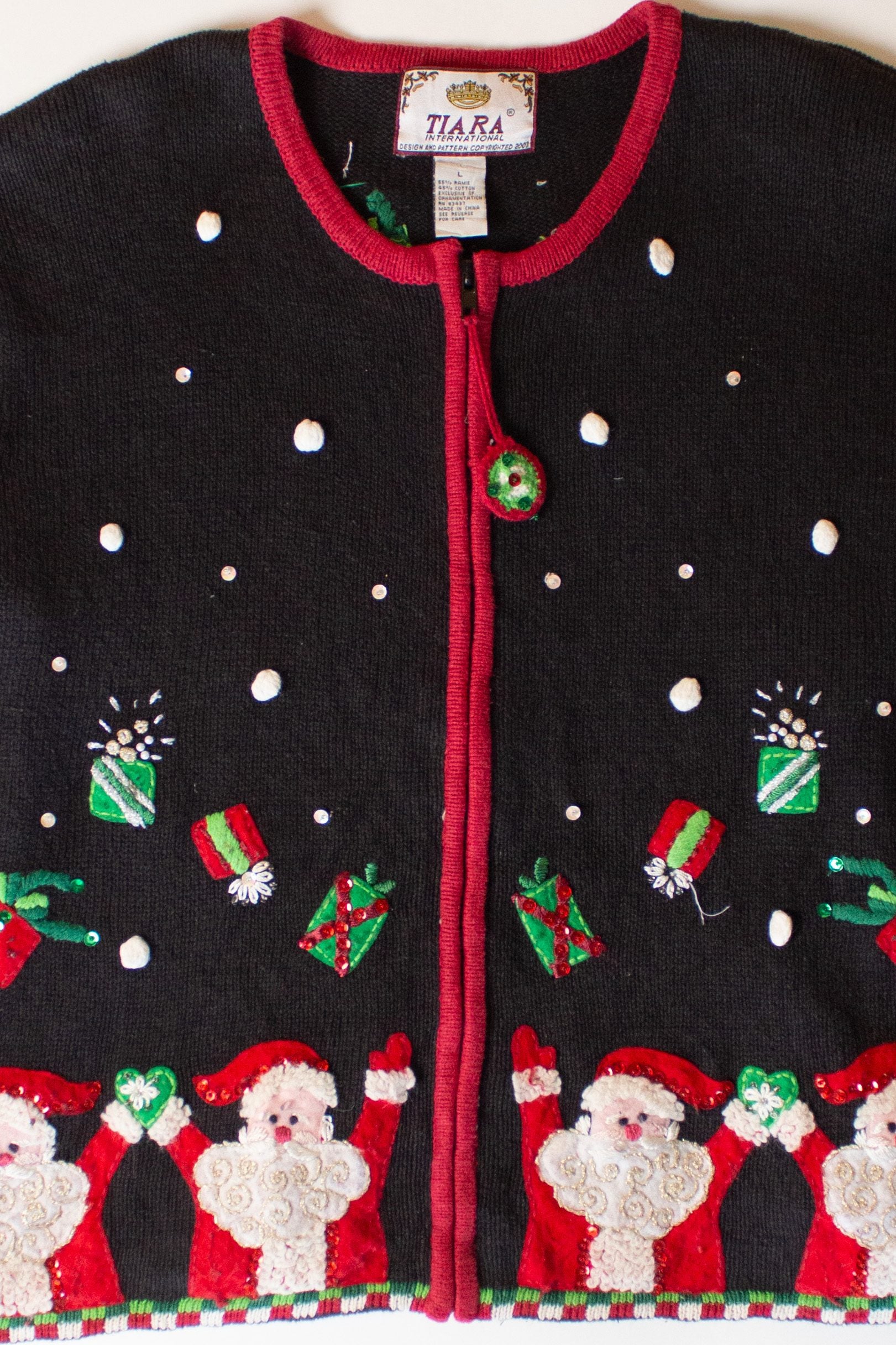 Vintage Santas Presents Ugly Christmas Cardigan (1990s)