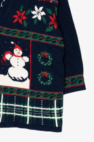 Vintage Navy Blue Ugly Christmas Cardigan (1990s)