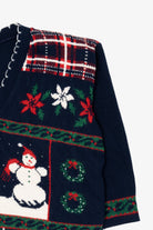 Vintage Navy Blue Ugly Christmas Cardigan (1990s)