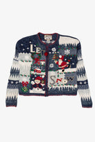 Vintage Blue Heirloom Collectibles "Let It Snow" Ugly Christmas Cardigan (2000s)