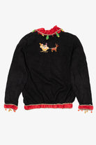 Vintage Black Berek Reindeer Ugly Christmas Cardigan (2000s)