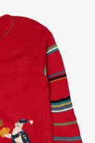 Vintage Hand Embroidered Red Susan Bristol Presents Ugly Christmas Cardigan (2000s)