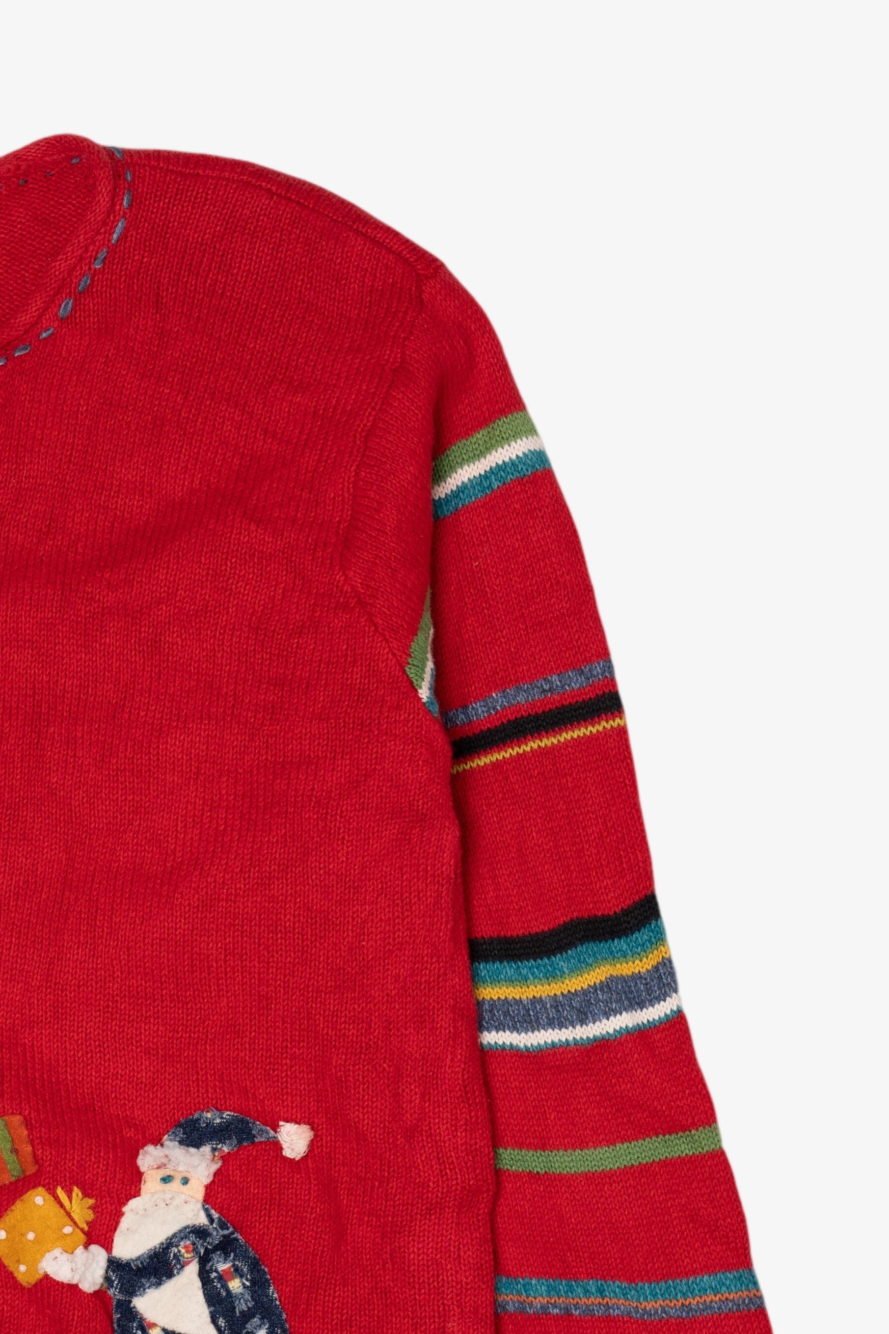 Vintage Hand Embroidered Red Susan Bristol Presents Ugly Christmas Cardigan (2000s)