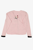 Vintage Pink Jack B. Quick Santa Ugly Christmas Cardigan (1990s)