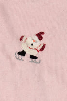 Vintage Pink Jack B. Quick Santa Ugly Christmas Cardigan (1990s)