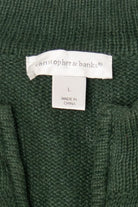 Green Christopher & Banks Santa Ugly Christmas Cardigan (2010s)
