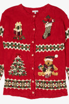 Vintage Red Croft & Barrow Ugly Christmas Cardigan (2000s)