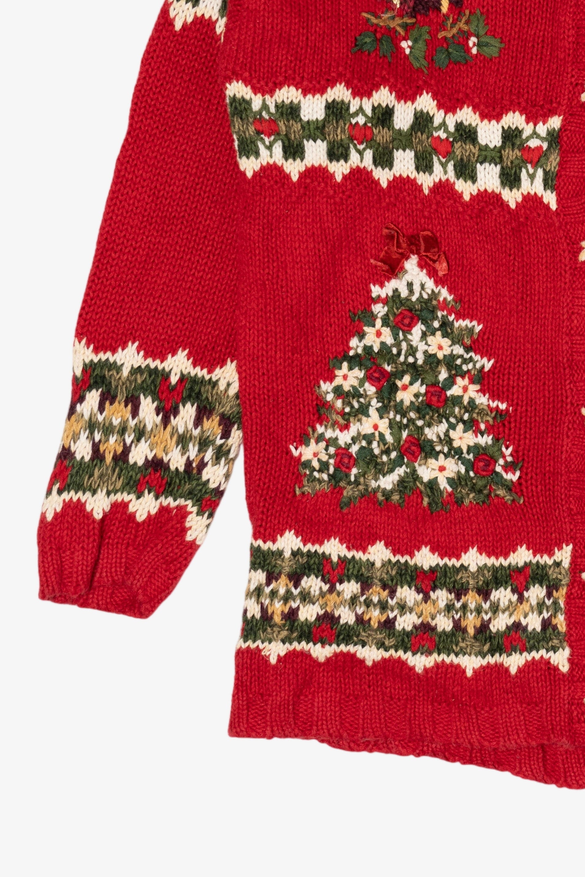 Vintage Red Croft & Barrow Ugly Christmas Cardigan (2000s)