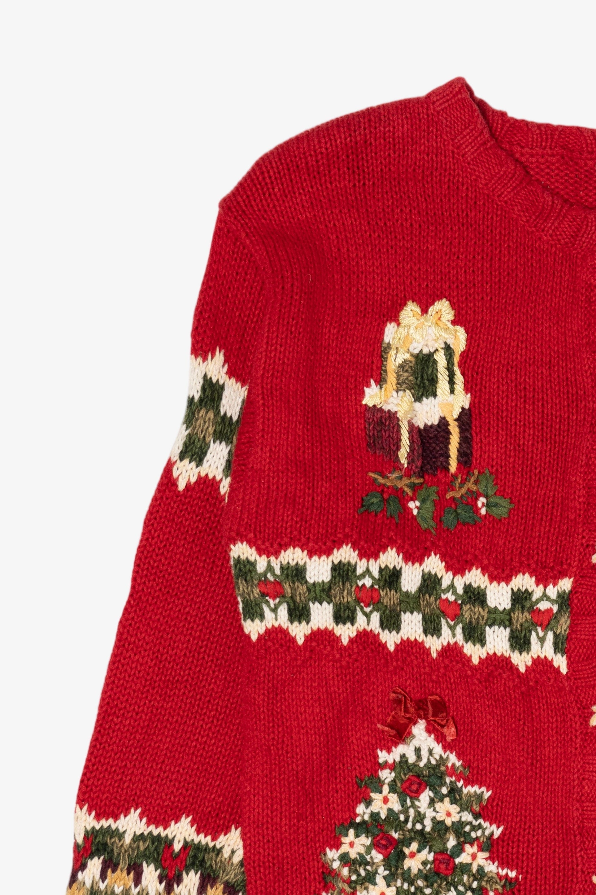 Vintage Red Croft & Barrow Ugly Christmas Cardigan (2000s)
