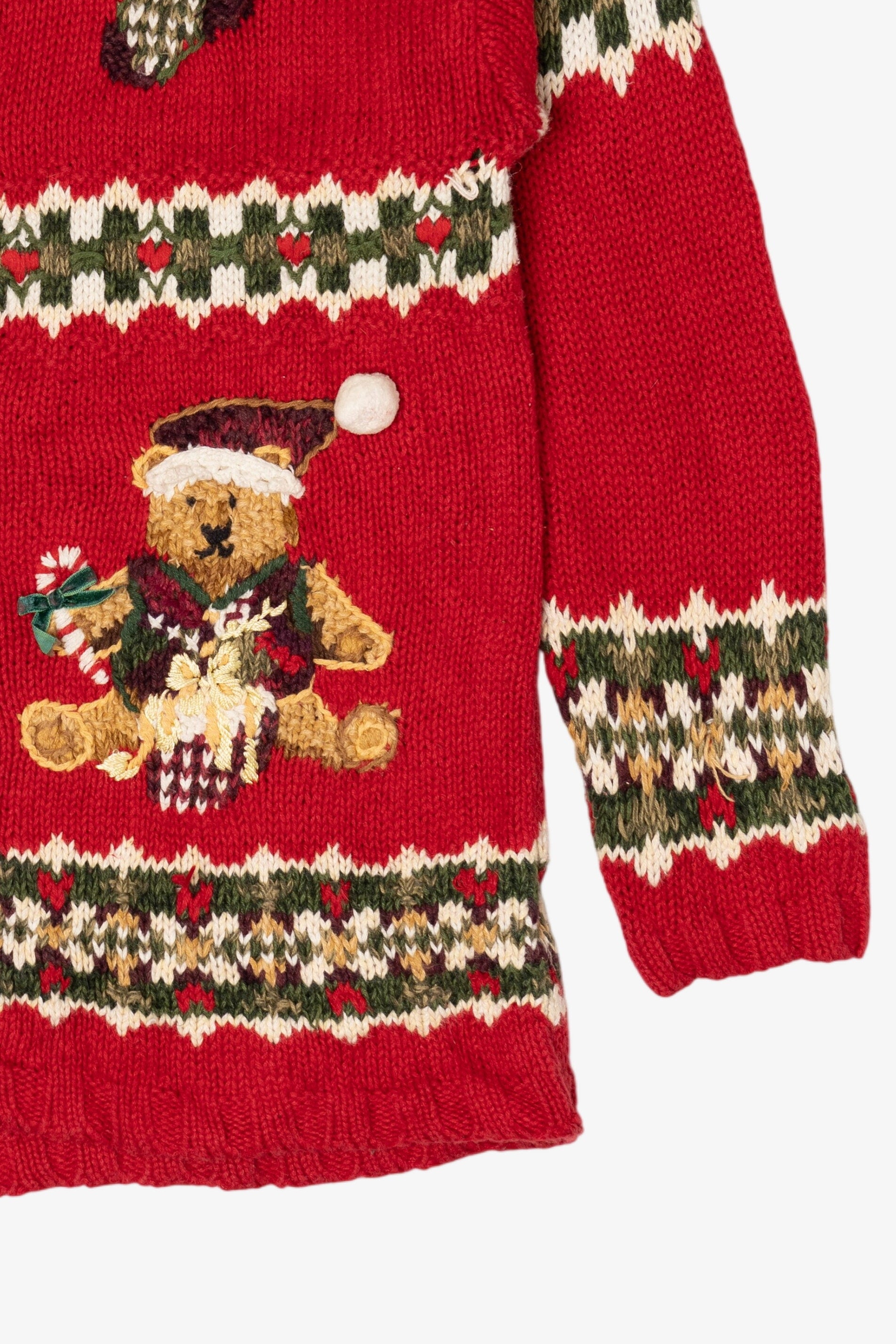 Vintage Red Croft & Barrow Ugly Christmas Cardigan (2000s)