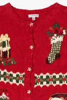 Vintage Red Croft & Barrow Ugly Christmas Cardigan (2000s)