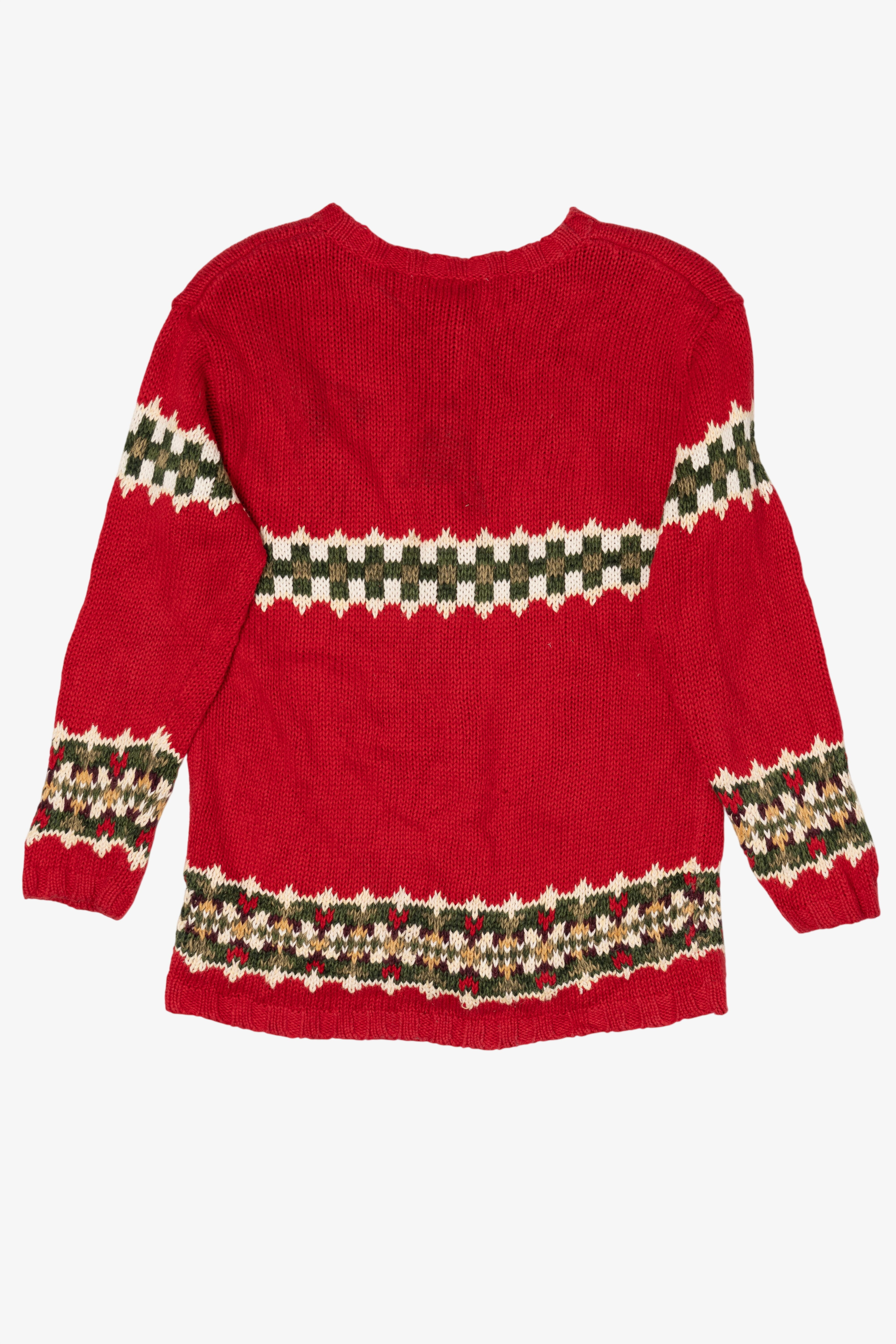 Vintage Red Croft & Barrow Ugly Christmas Cardigan (2000s)