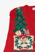 Vintage Red Petite Sophisticate Ugly Christmas Cardigan (2000s)