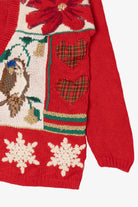 Vintage Red Petite Sophisticate Ugly Christmas Cardigan (2000s)