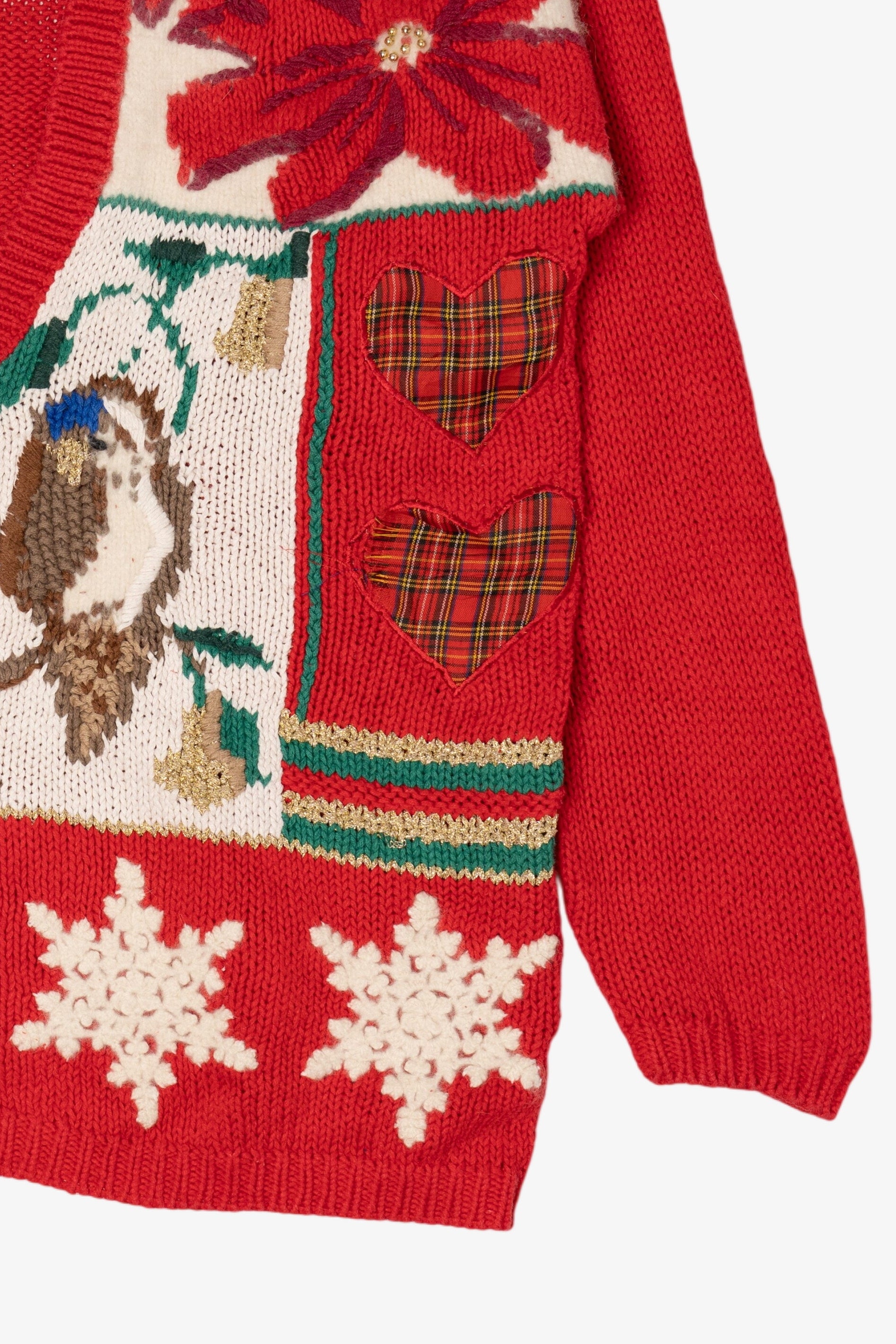 Vintage Red Petite Sophisticate Ugly Christmas Cardigan (2000s)