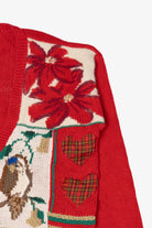Vintage Red Petite Sophisticate Ugly Christmas Cardigan (2000s)