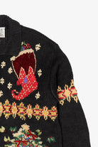 Vintage Black Fashion Bug Ugly Christmas Cardigan (1990s)